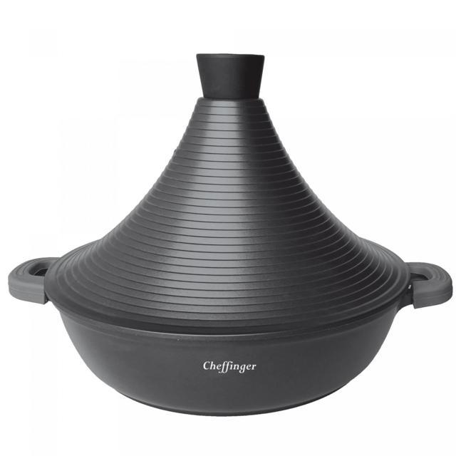 Cheffinger CF-TAJ28: Tagine In Alluminio Pressofuso Rivestito In Marmo Da 28 cm